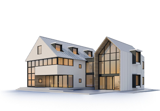 Illustration of classic farmhouse