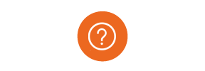question mark icon in orange circle